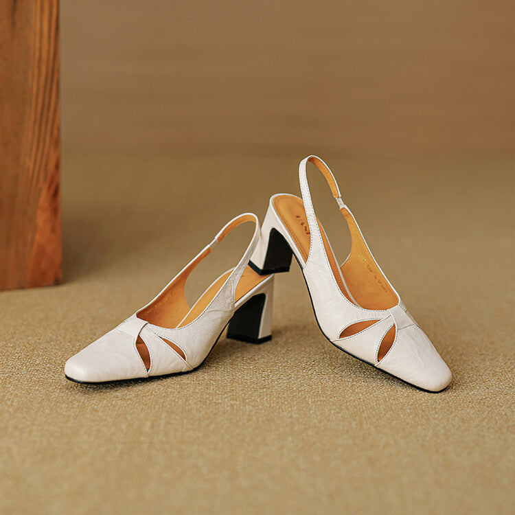 Muse & Valeur | Genuine Leather Slingbacks for Women