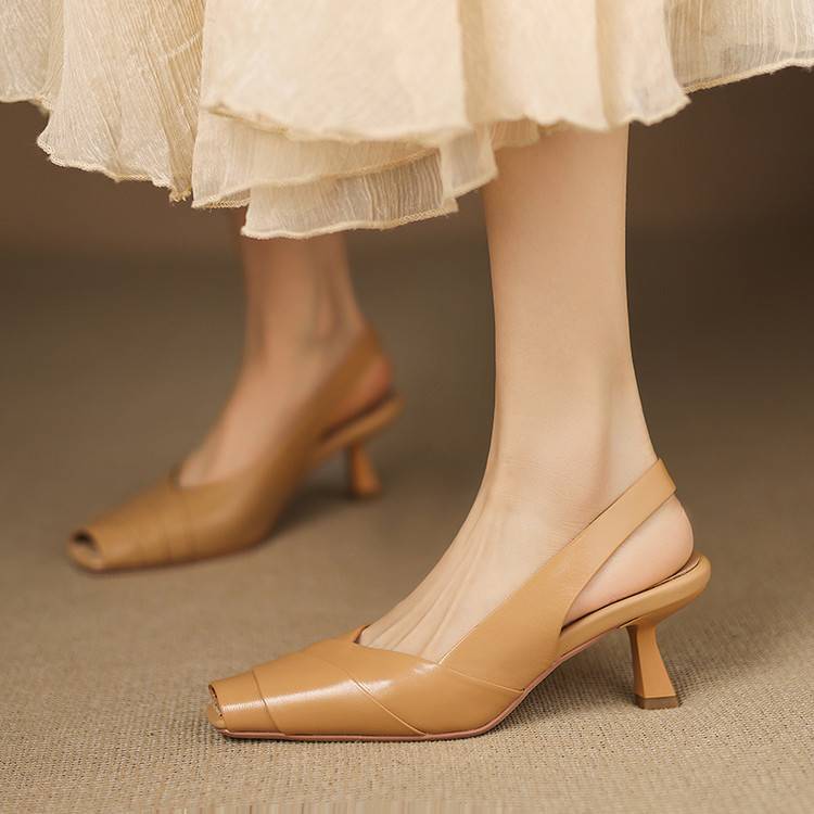 Muse & Valeur | Genuine Leather Slingbacks for Women