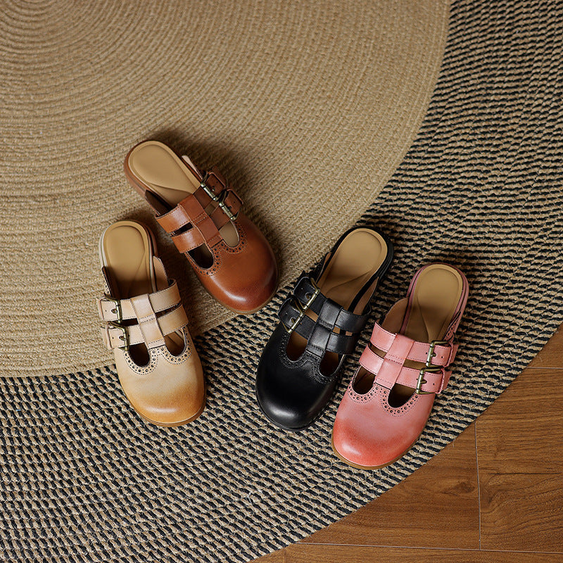 Muse & Valeur | Genuine Leather Mules for Women