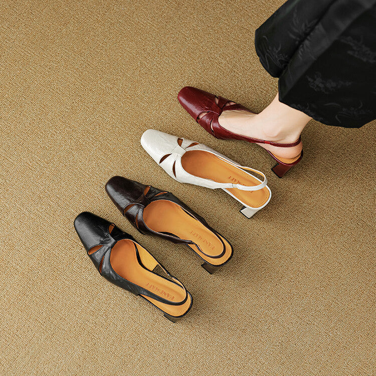 Muse & Valeur | Genuine Leather Slingbacks for Women