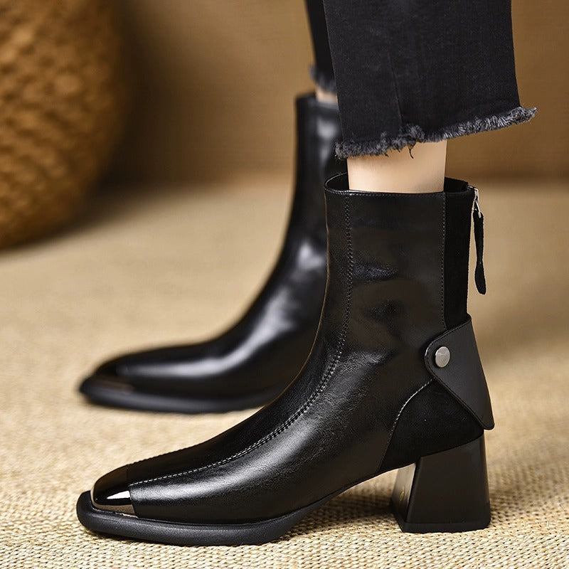 Muse & Valeur | Leather Ankle Boots for Women