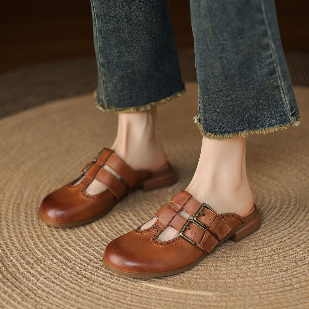 Muse & Valeur | Genuine Leather Mules for Women