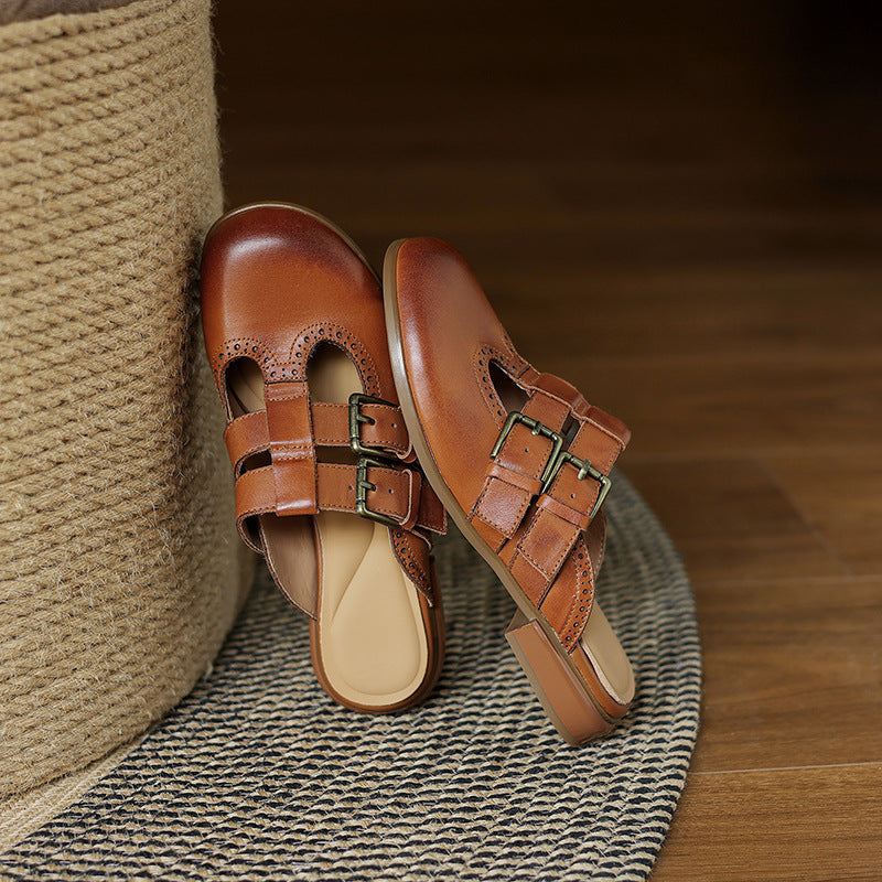 Muse & Valeur | Genuine Leather Mules for Women