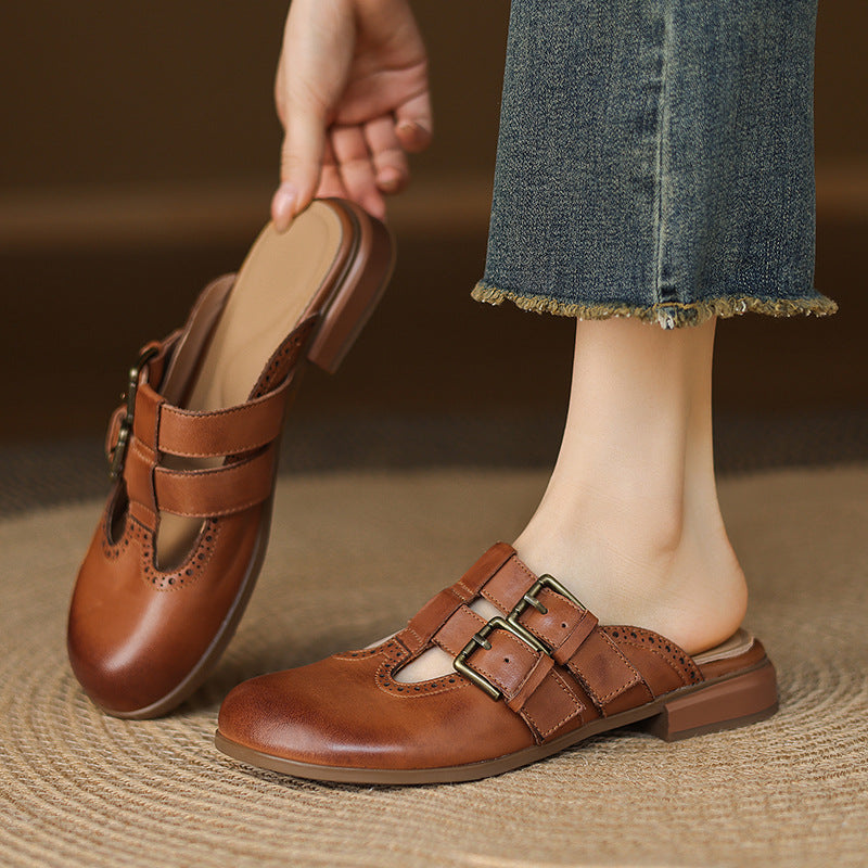 Muse & Valeur | Genuine Leather Mules for Women
