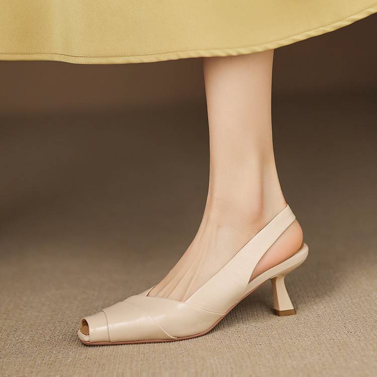 Muse & Valeur | Genuine Leather Slingbacks for Women