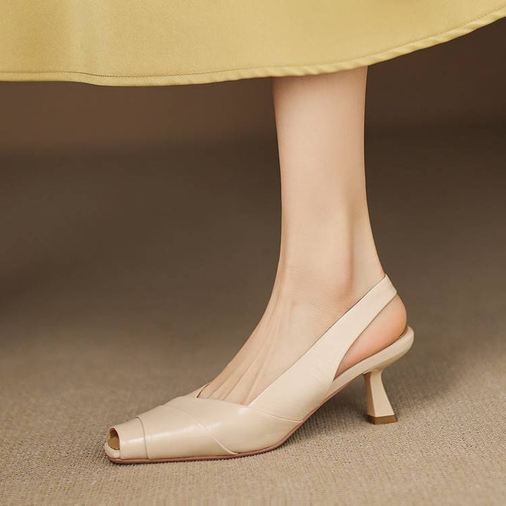 Muse & Valeur | Genuine Leather Slingbacks for Women