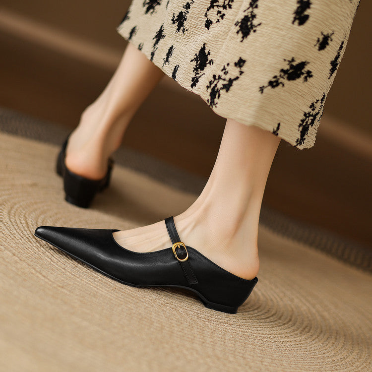 Muse & Valeur | Genuine Leather Mules for Women
