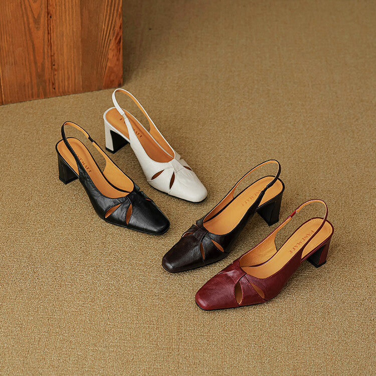 Muse & Valeur | Genuine Leather Slingbacks for Women