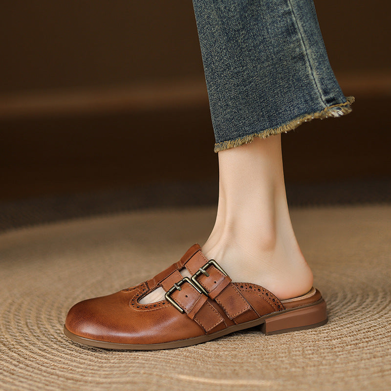 Muse & Valeur | Genuine Leather Mules for Women