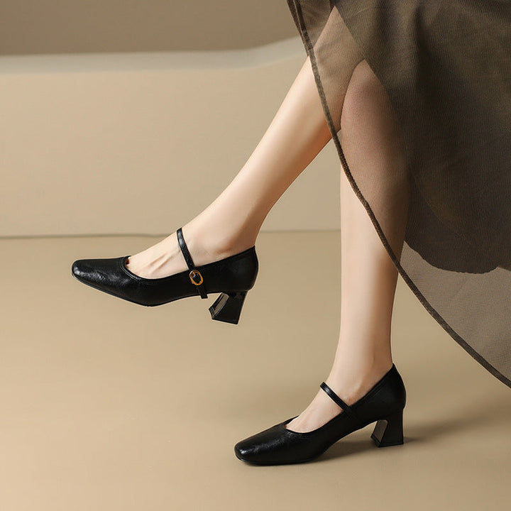 Muse & Valeur | Heels for Women in Leather, Classic Black