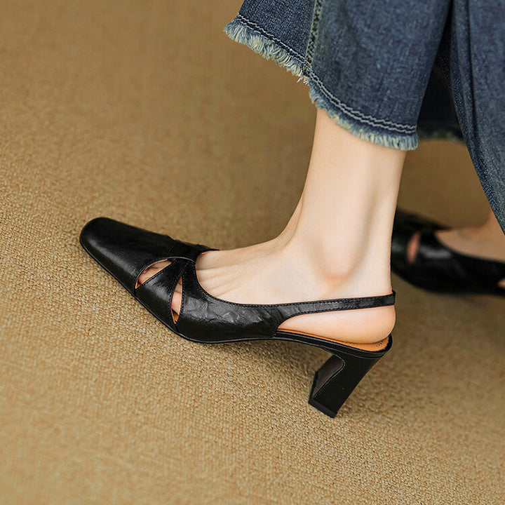 Muse & Valeur | Genuine Leather Slingbacks for Women