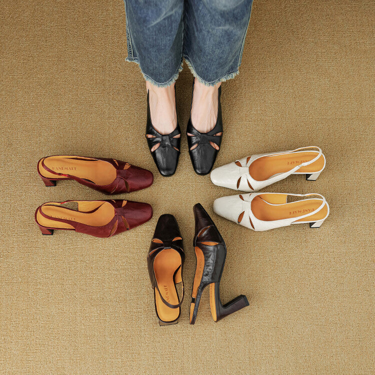 Muse & Valeur | Genuine Leather Slingbacks for Women
