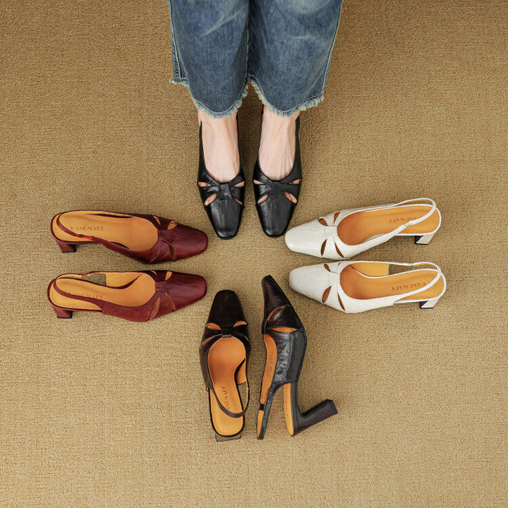 Muse & Valeur | Genuine Leather Slingbacks for Women