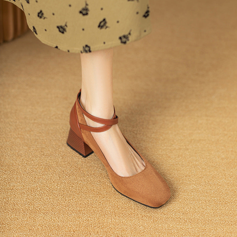 Muse & Valeur | Suede Heels for Women in Black
