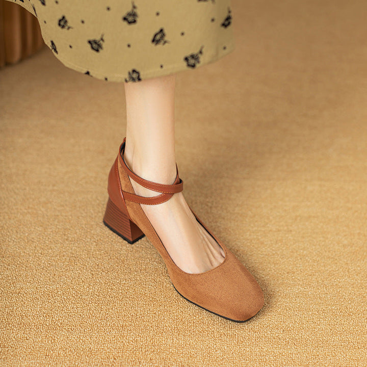 Muse & Valeur | Suede Heels for Women in Black