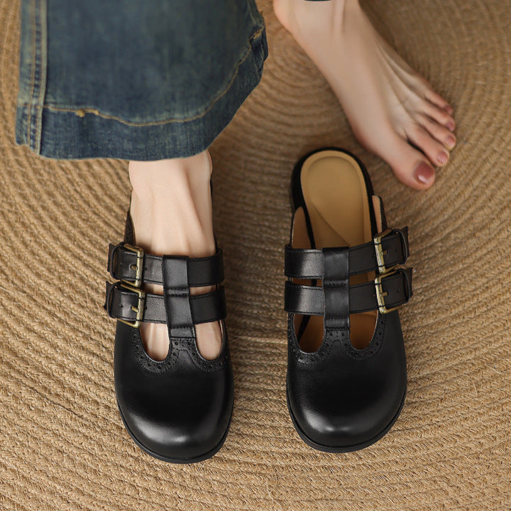 Muse & Valeur | Genuine Leather Mules for Women