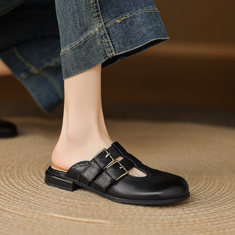 Muse & Valeur | Genuine Leather Mules for Women