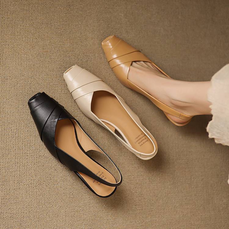 Muse & Valeur | Genuine Leather Slingbacks for Women