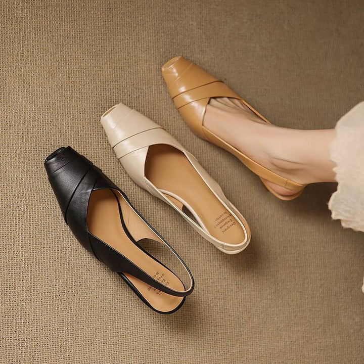 Muse & Valeur | Genuine Leather Slingbacks for Women
