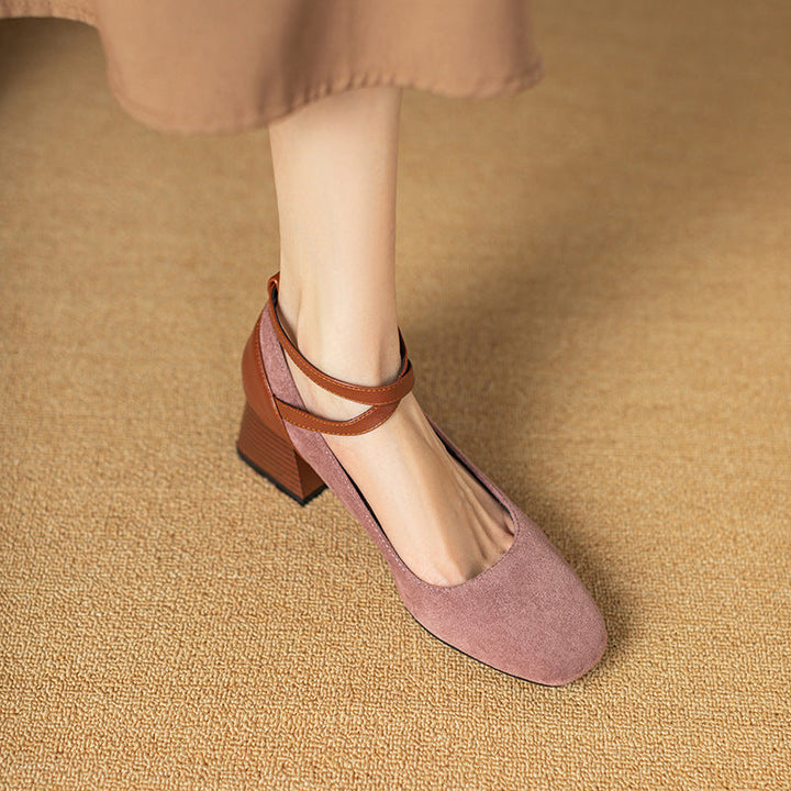 Muse & Valeur | Suede Heels for Women in Black