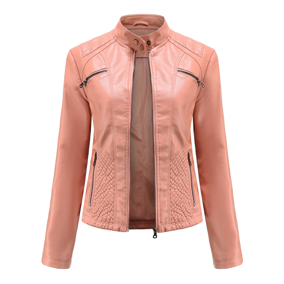 Muse and Valeur | Women's Classic Zip-up Biker Jacket