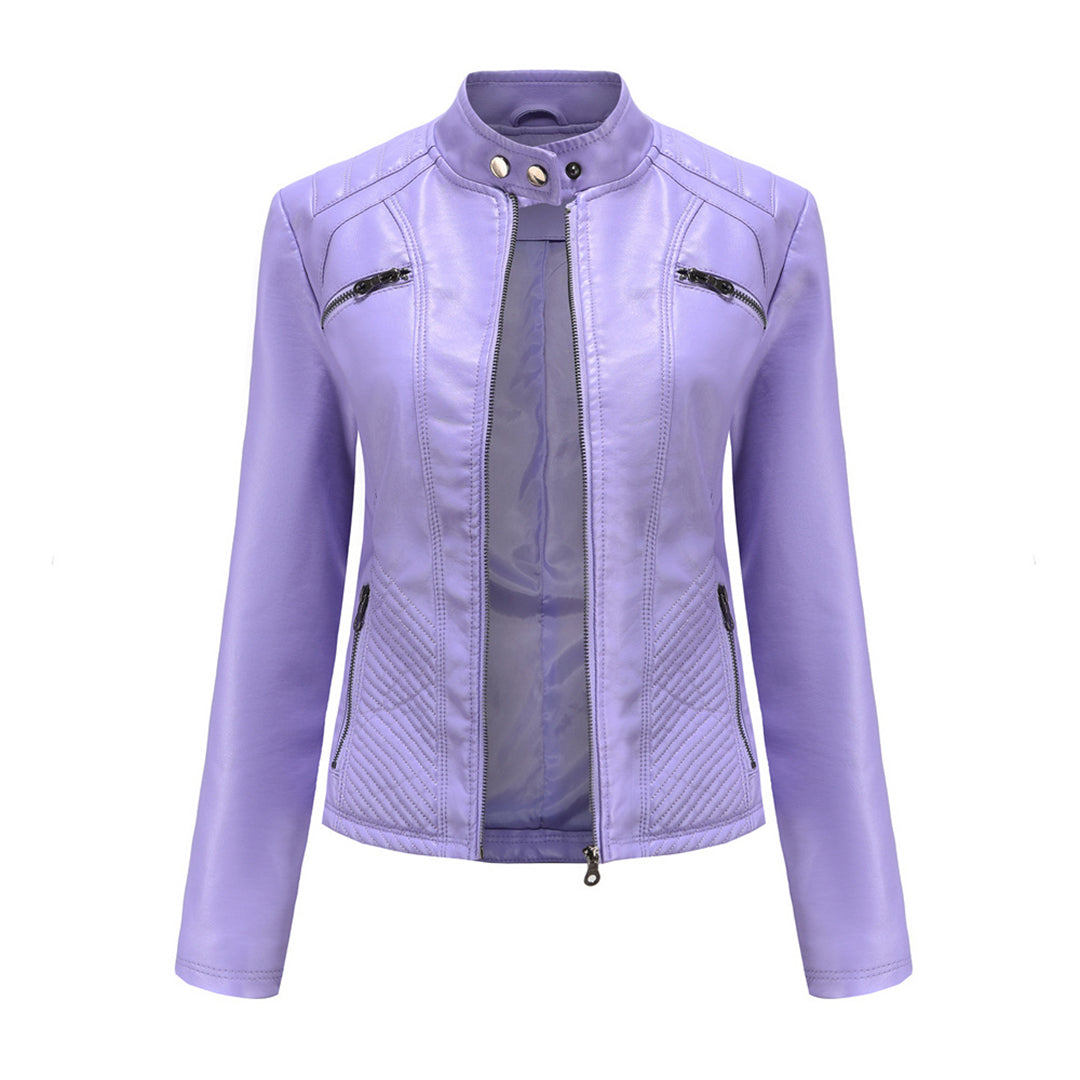 Muse and Valeur | Women's Classic Zip-up Biker Jacket
