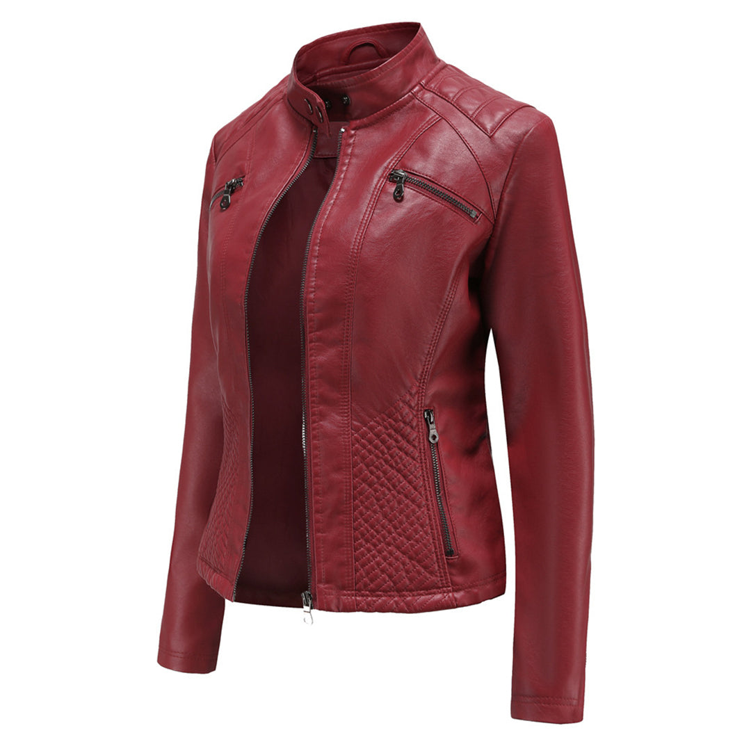 Muse and Valeur | Women's Classic Zip-up Biker Jacket