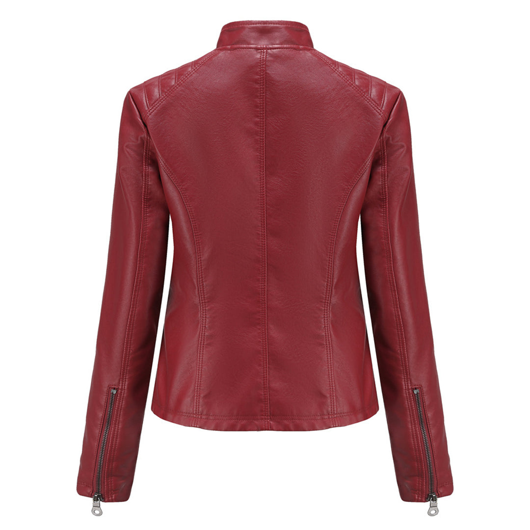 Muse and Valeur | Women's Classic Zip-up Biker Jacket