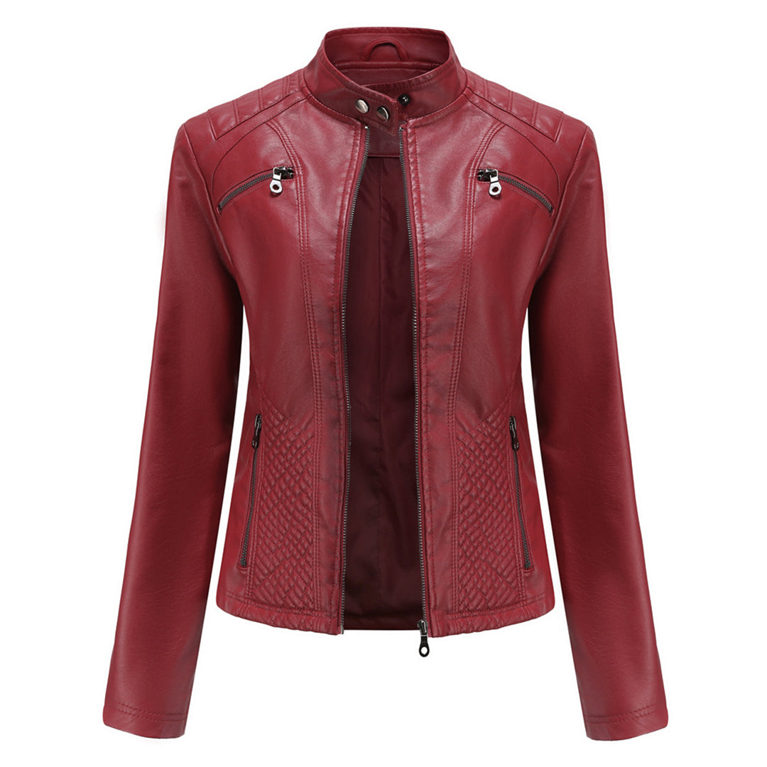 Muse and Valeur | Women's Classic Zip-up Biker Jacket