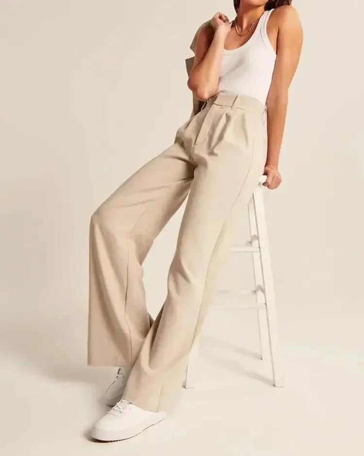 Muse & Valeur | Tailored Wide-Leg Trousers for Women in Classic Black