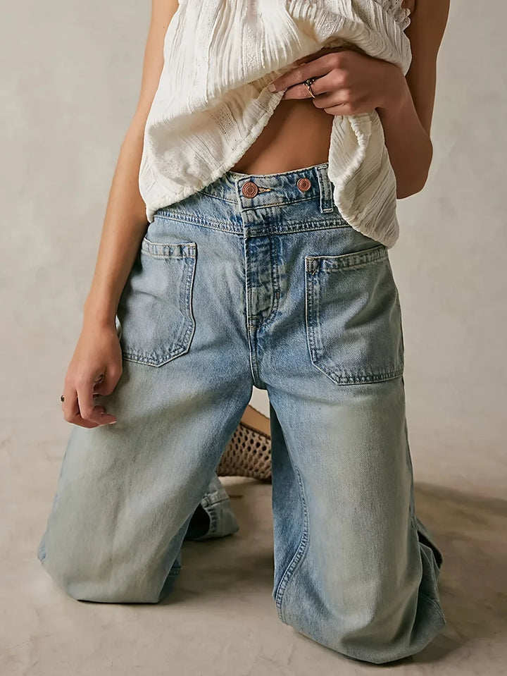 Muse & Valeur | High-Waist Wide-Leg Denim Trousers for Women