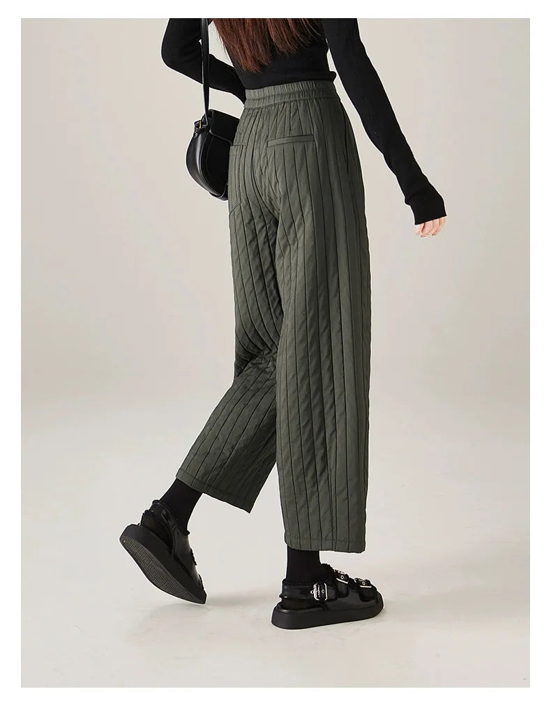 Muse & Valeur | Cotton Wide-Leg Pants for Women in Beige