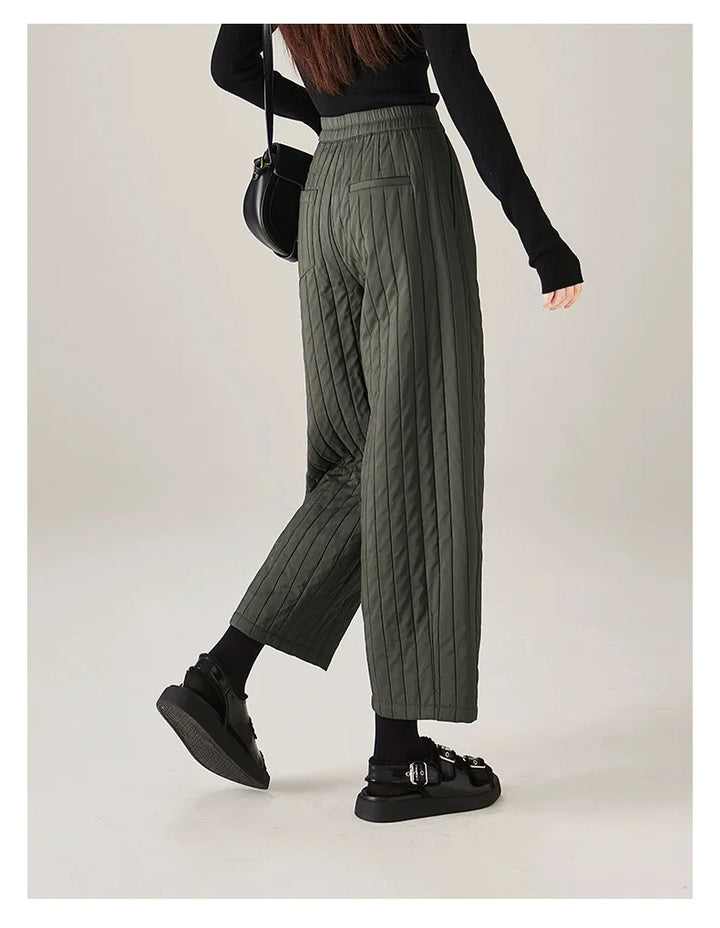 Muse & Valeur | Cotton Wide-Leg Pants for Women in Beige