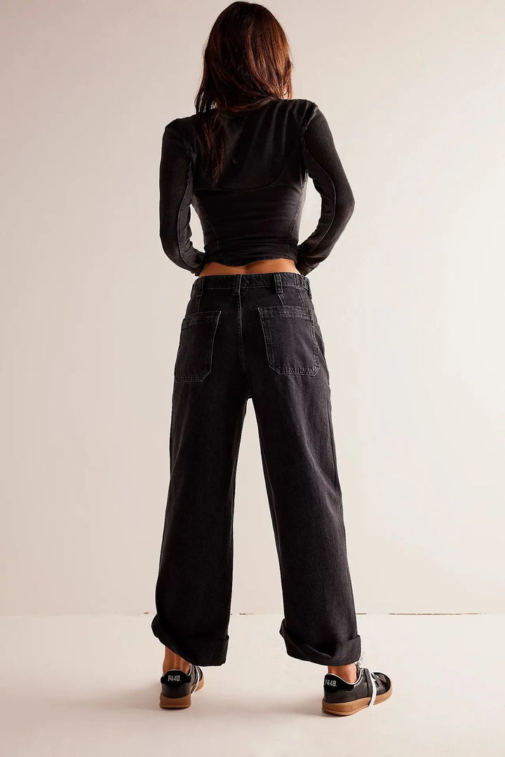 Muse & Valeur | High-Waist Wide-Leg Denim Trousers for Women