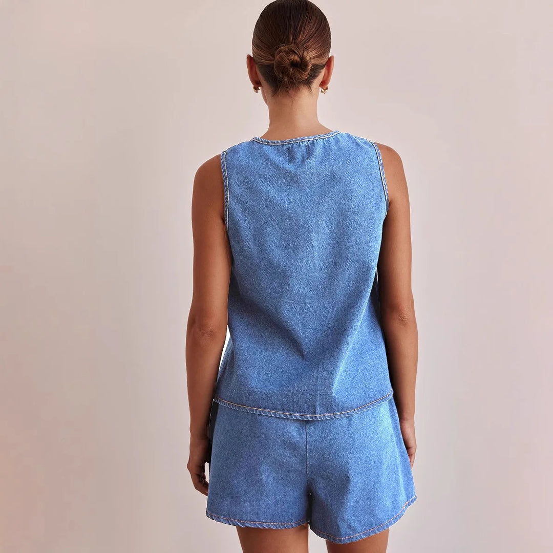 Muse and Valeur | Denim Tie Set
