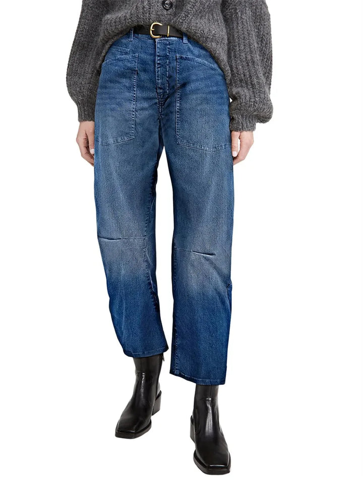 Muse & Valeur | Structured Barrel Jeans for Women in Denim