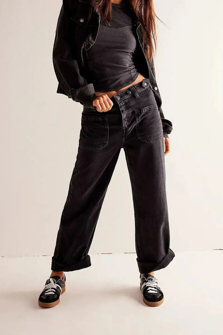 Muse & Valeur | High-Waist Wide-Leg Denim Trousers for Women