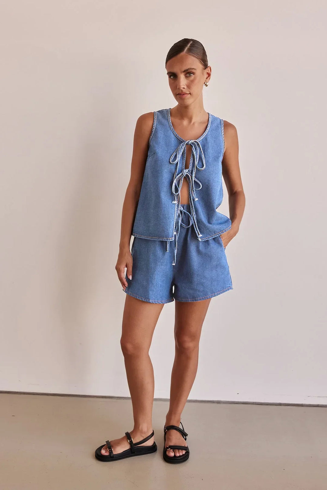 Muse and Valeur | Denim Tie Set
