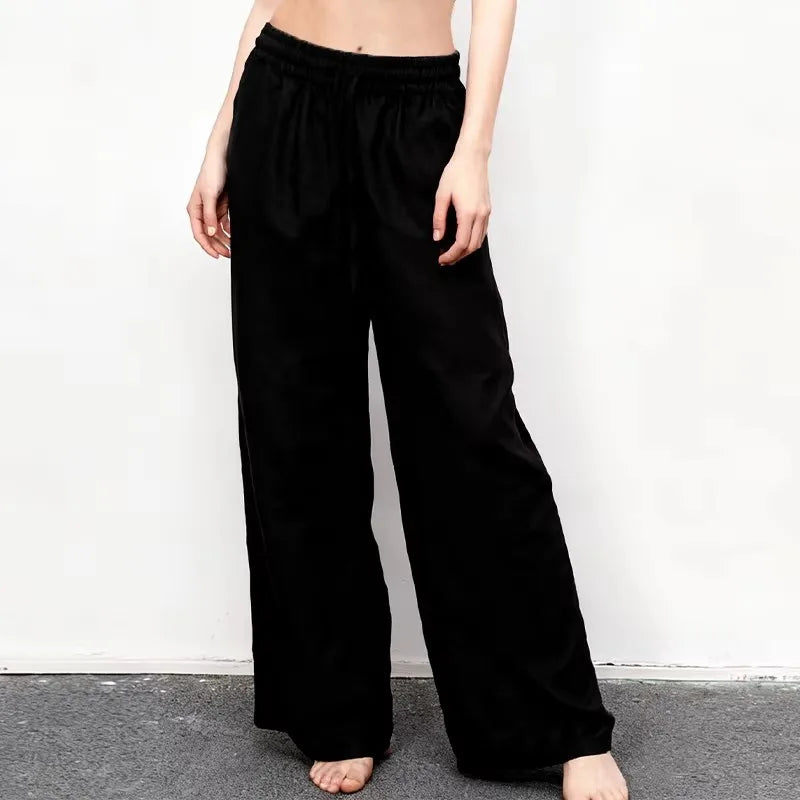Muse & Valeur | Linen Lounge Pant for Women in Relaxed Fit, Natural Color
