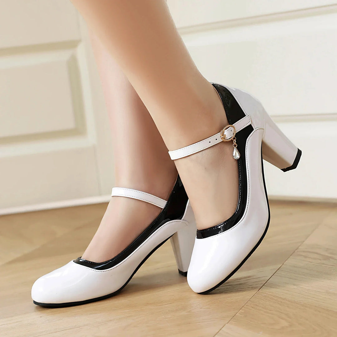 Muse & Valeur | Heels for Women in Leather, Slim Fit, Black
