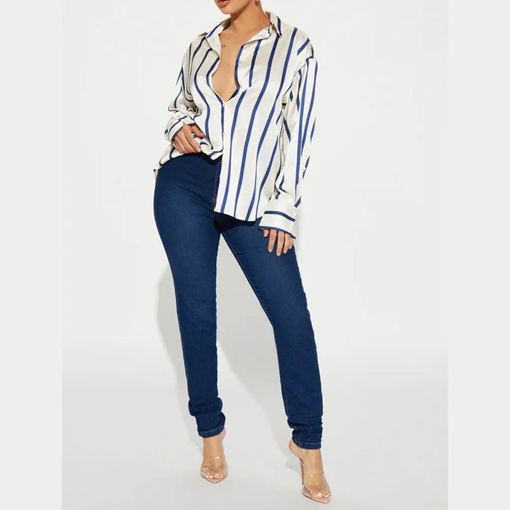 Muse and Valeur | Satin Stripe Shirt
