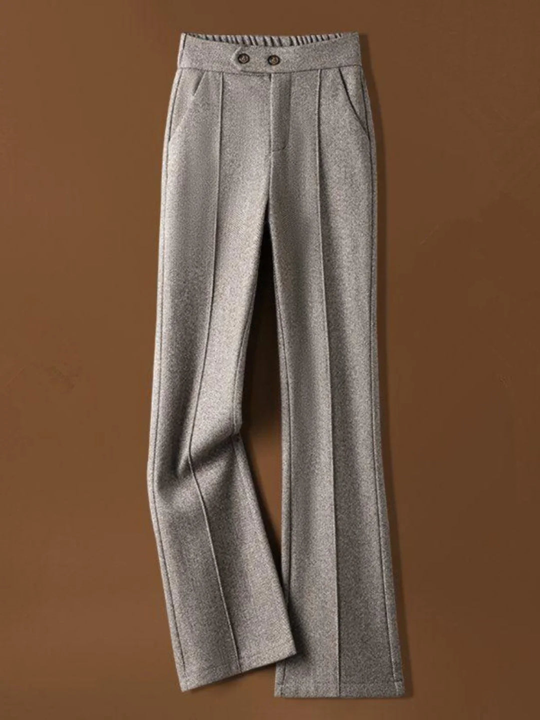 Muse & Valeur | Wool-Blend Flare Trousers for Women in Black