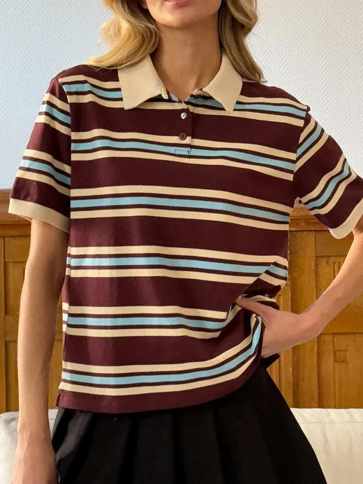 Muse and Valeur | Stripe Polo Tee