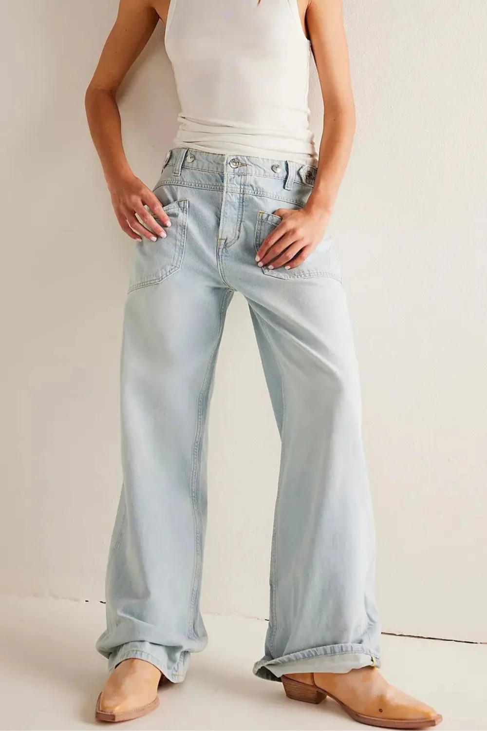 Muse & Valeur | High-Waist Wide-Leg Denim Trousers for Women