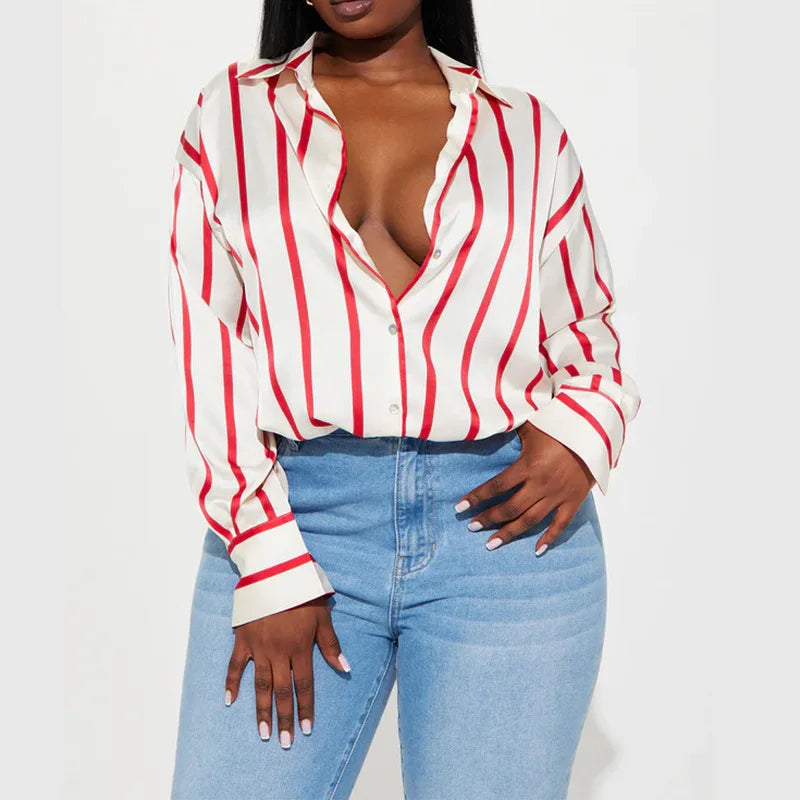 Muse and Valeur | Satin Stripe Shirt