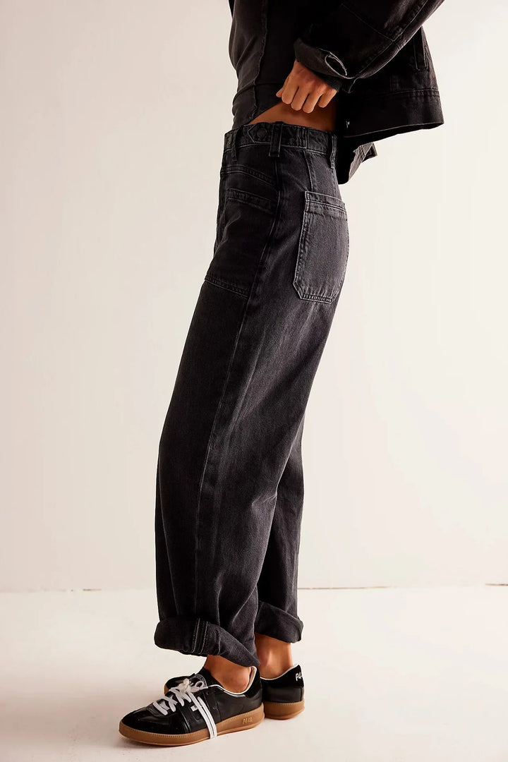 Muse & Valeur | High-Waist Wide-Leg Denim Trousers for Women