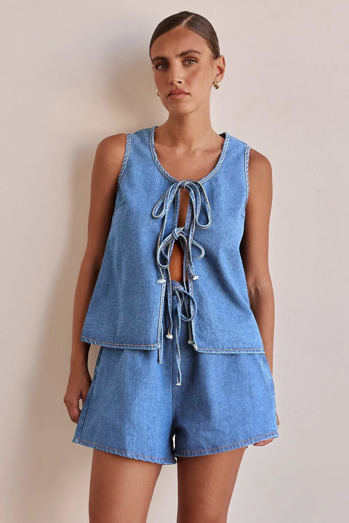 Muse and Valeur | Denim Tie Set