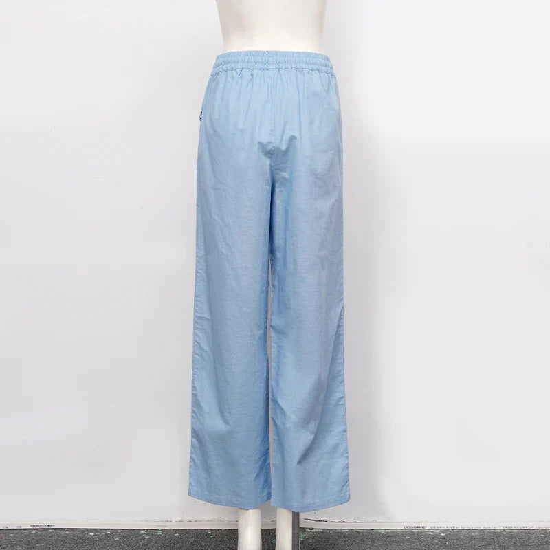Muse & Valeur | Linen Lounge Pant for Women in Relaxed Fit, Natural Color