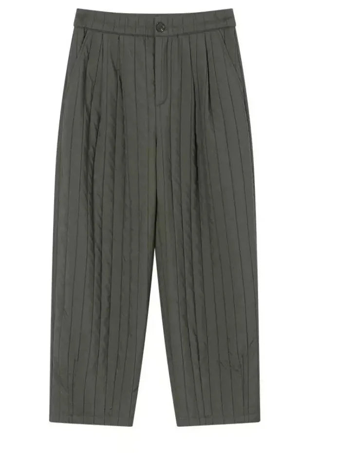 Muse & Valeur | Cotton Wide-Leg Pants for Women in Beige