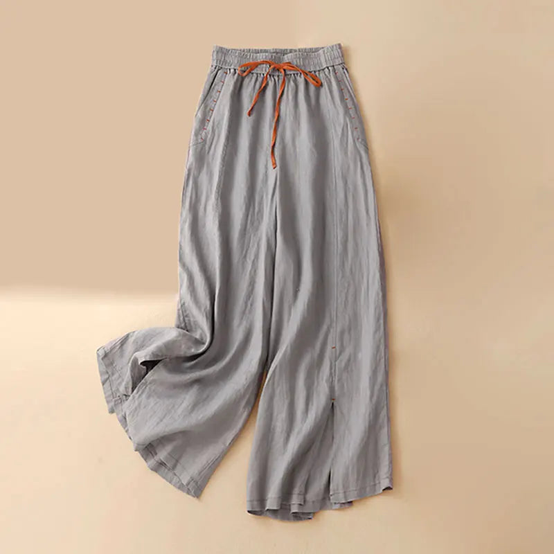 Muse & Valeur | Wide Leg Drawstring Pant for Women in Soft Fabric